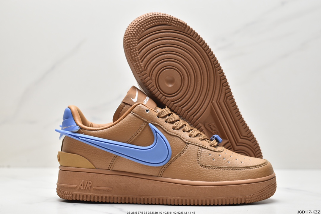 AMBUSH x Nike Air Force 1 Low ”Blue/Yellow” Air Force One wide-soled series low-top sneakers ”Joint Racing Blue and Yellow Big Hook” DV3464-500