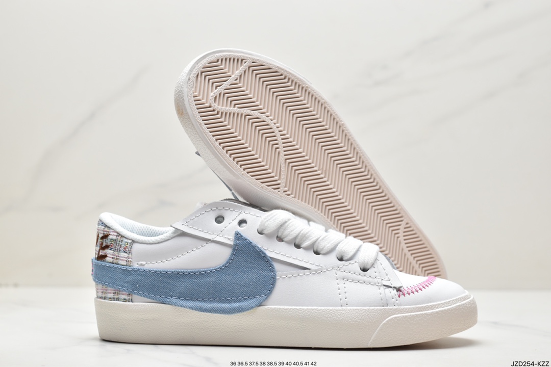 Nike Blazer Low'77 Jumbo White and Yellow Classic All-match Low-top Trail Blazer Casual Sports Shoes FJ7741-141