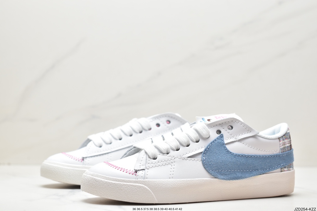 Nike Blazer Low'77 Jumbo White and Yellow Classic All-match Low-top Trail Blazer Casual Sports Shoes FJ7741-141