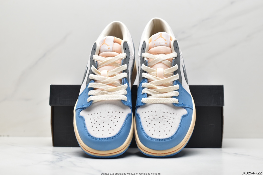 160 Air Jordan Retro 1 Low”UNC Grey”AJ1乔丹一代低帮篮球鞋“北卡蓝灰”DZ5376-469