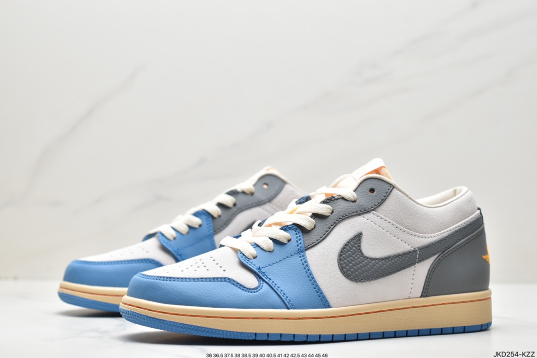 160 Air Jordan Retro 1 Low”UNC Grey”AJ1乔丹一代低帮篮球鞋“北卡蓝灰”DZ5376-469
