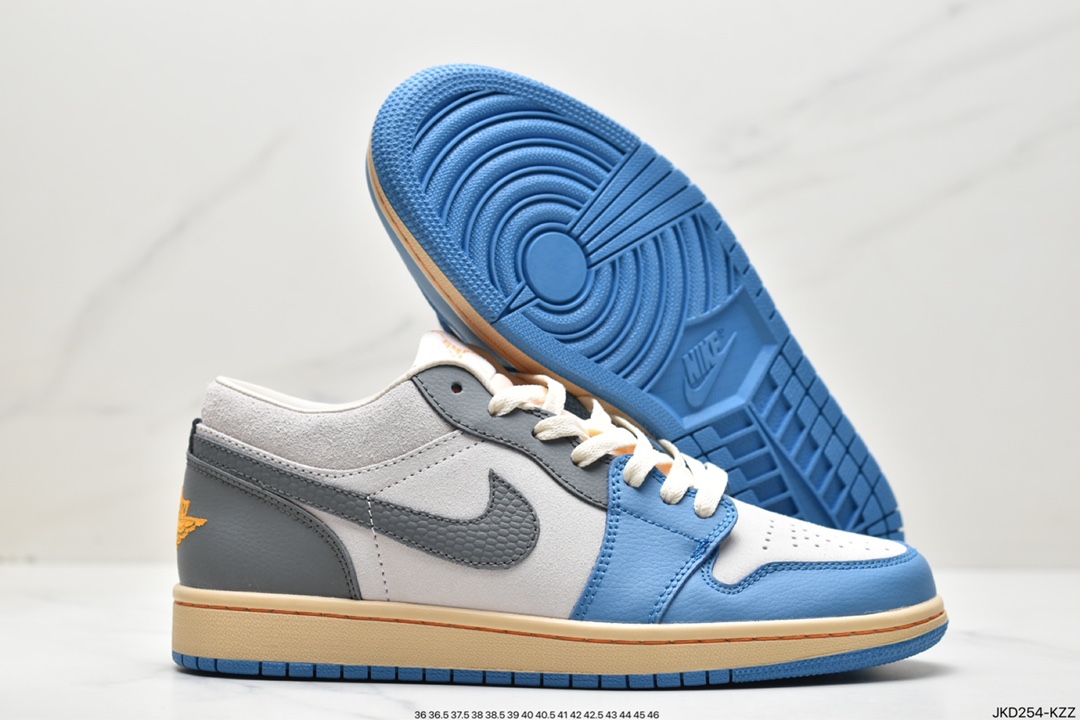 160 Air Jordan Retro 1 Low”UNC Grey”AJ1乔丹一代低帮篮球鞋“北卡蓝灰”DZ5376-469