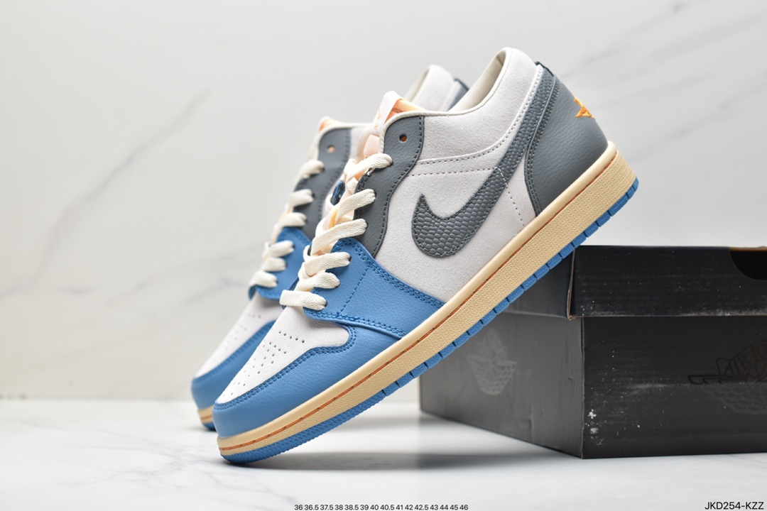 160 Air Jordan Retro 1 Low”UNC Grey”AJ1乔丹一代低帮篮球鞋“北卡蓝灰”DZ5376-469