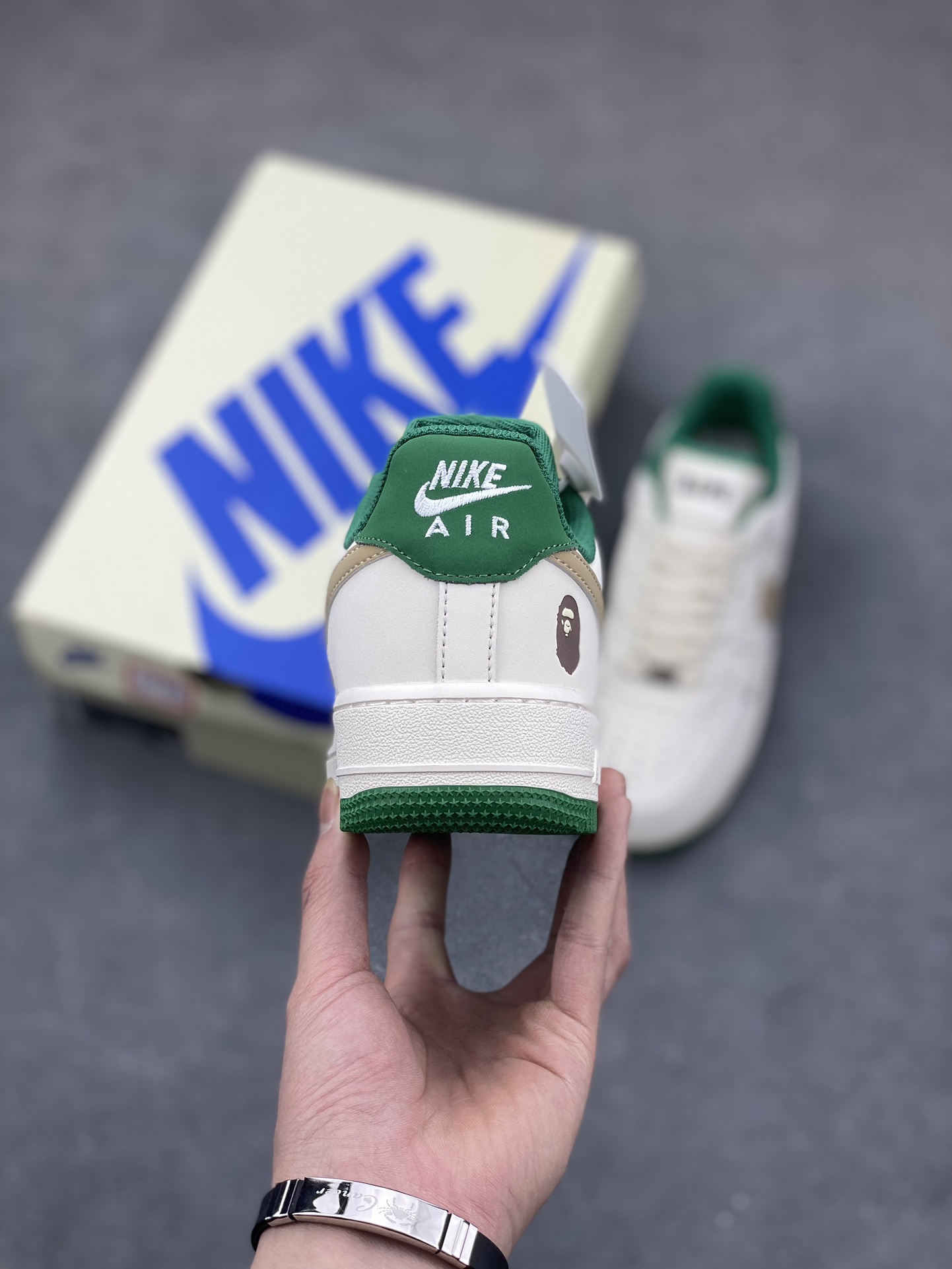 Nike Air Force 1 '07 Low BAPE Collab White Green Limited Edition Shoes 5 i1682104413 8458 3