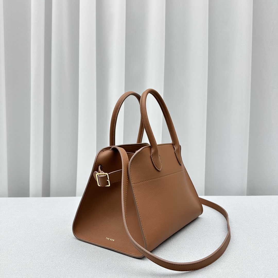 The Row [Small size full leather brown] Expensive goods shipped from the original factory