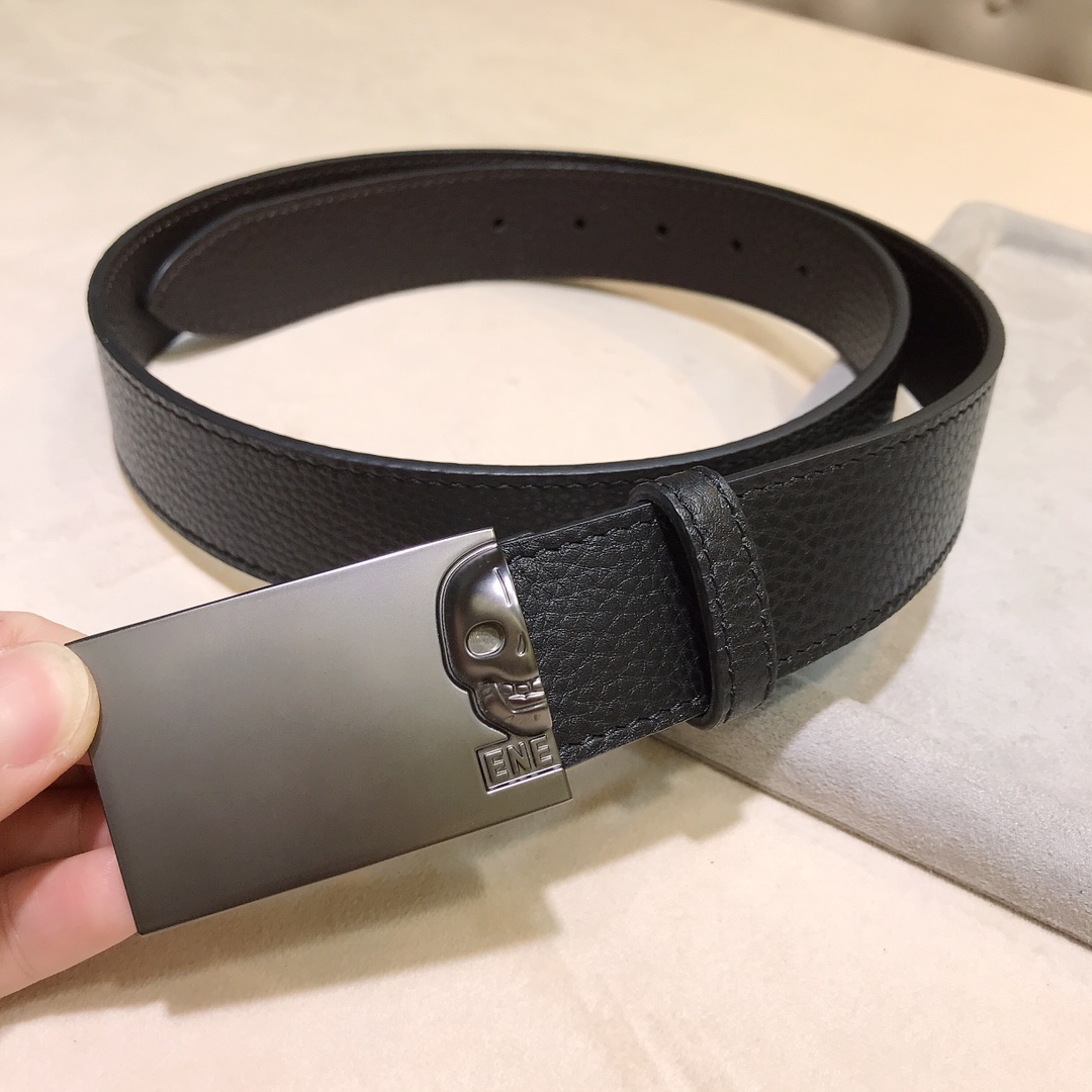 Stylish Unisex Alexander McQueen Belt Purchased for Network, 3.5CM Size. - 图片 2