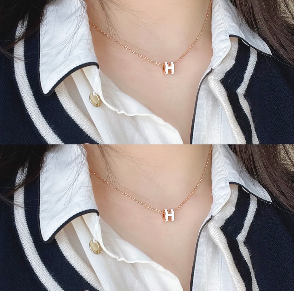 Hermes Jewelry Necklaces & Pendants White Mini
