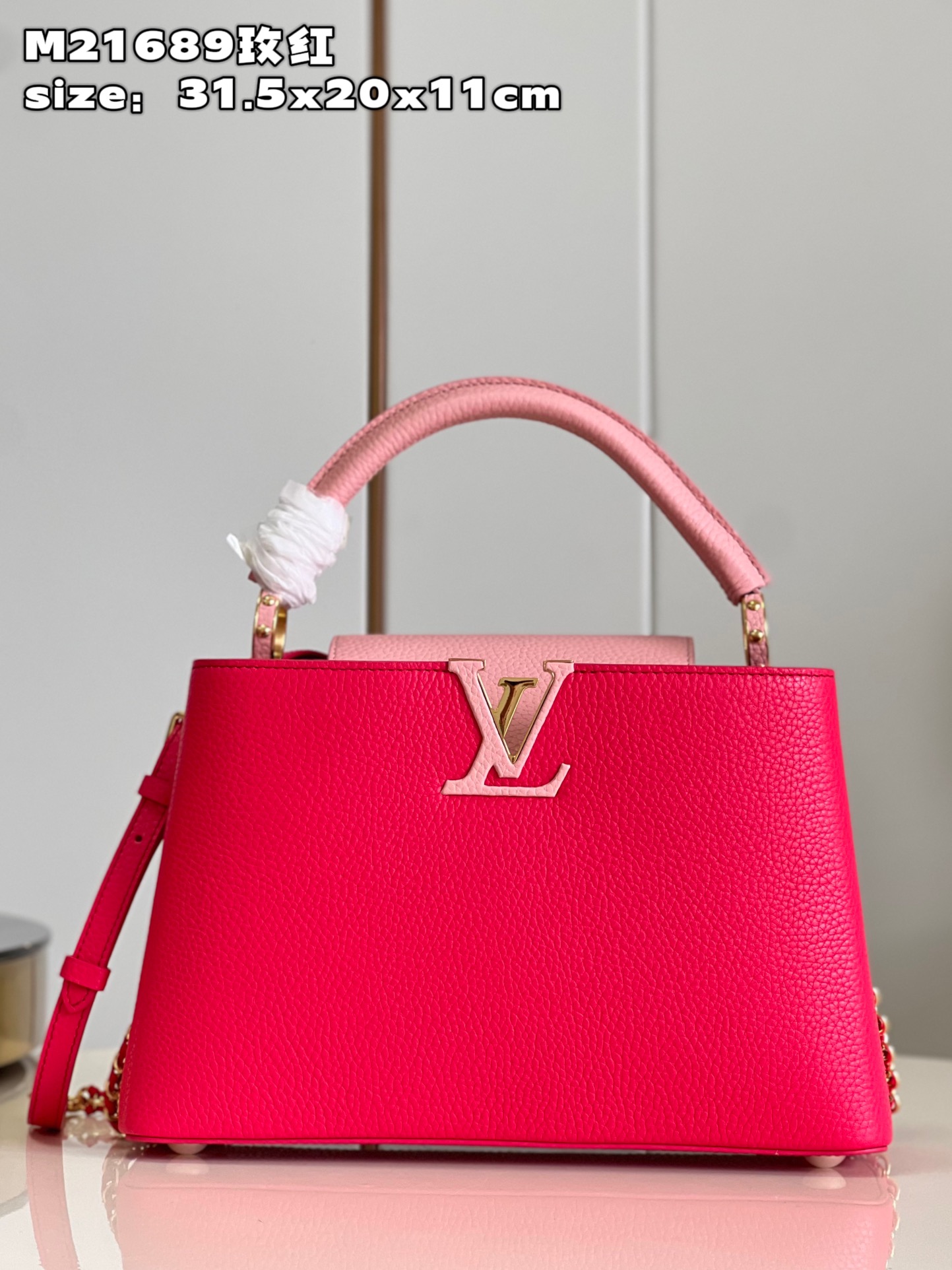 Copy AAA+
 Louis Vuitton LV Capucines Bags Handbags Red Taurillon M21689