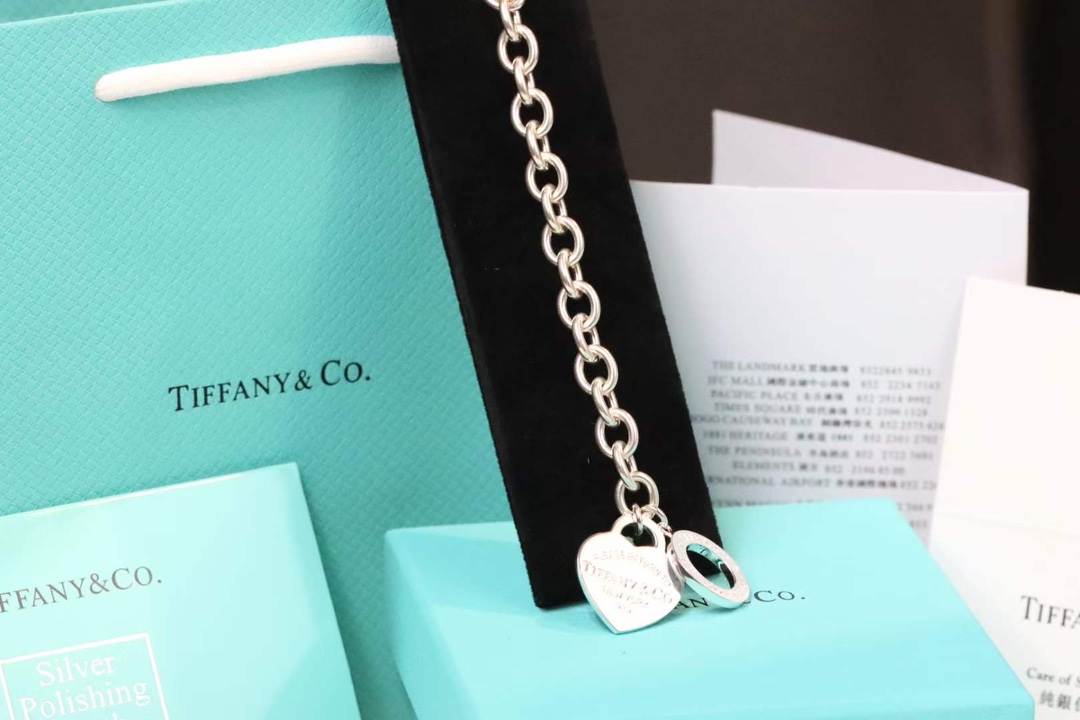 Tiffany & Co. Tiffany&Co.蒂芙尼心牌针扣手链项链