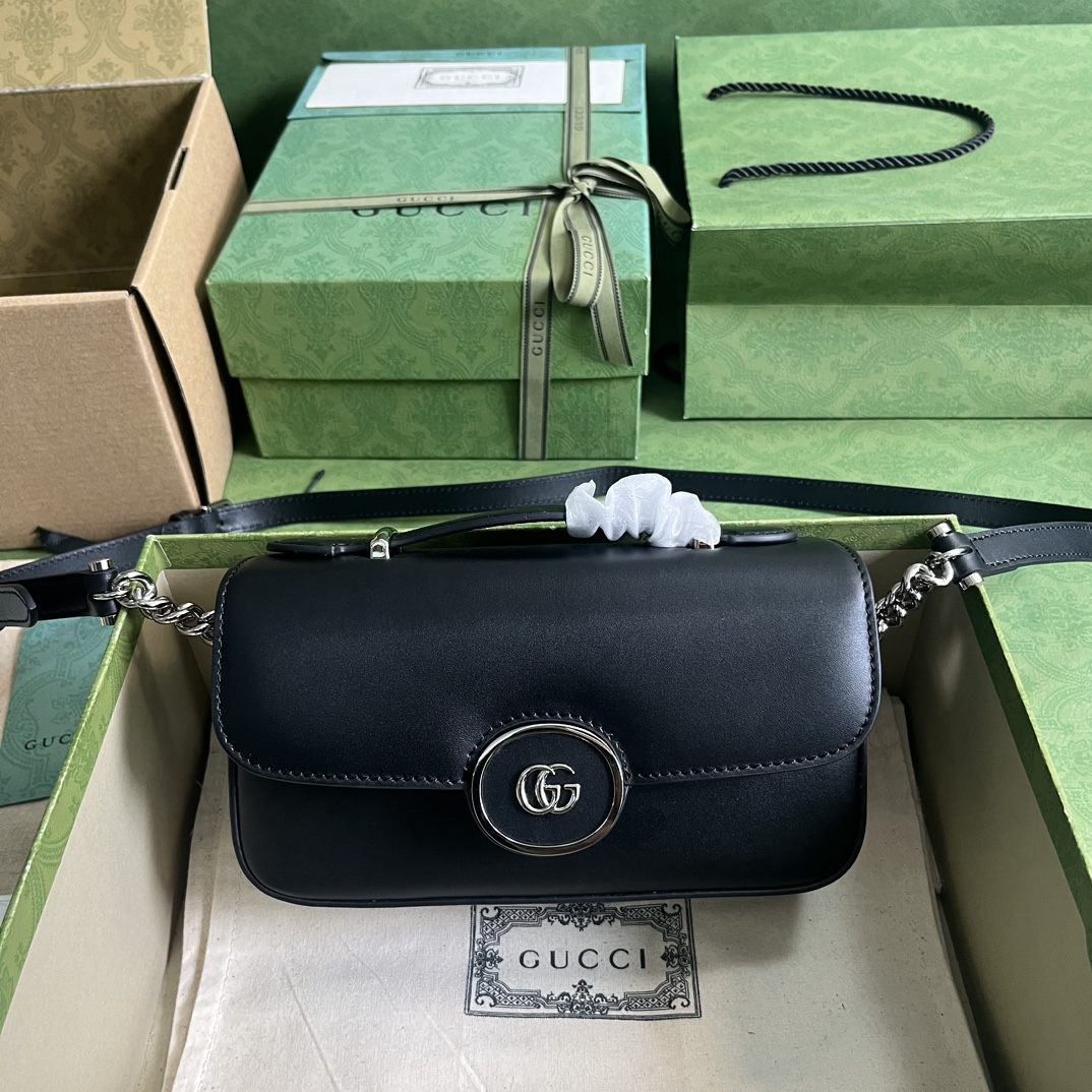 Gucci Crossbody & Shoulder Bags Black Gold White Mini