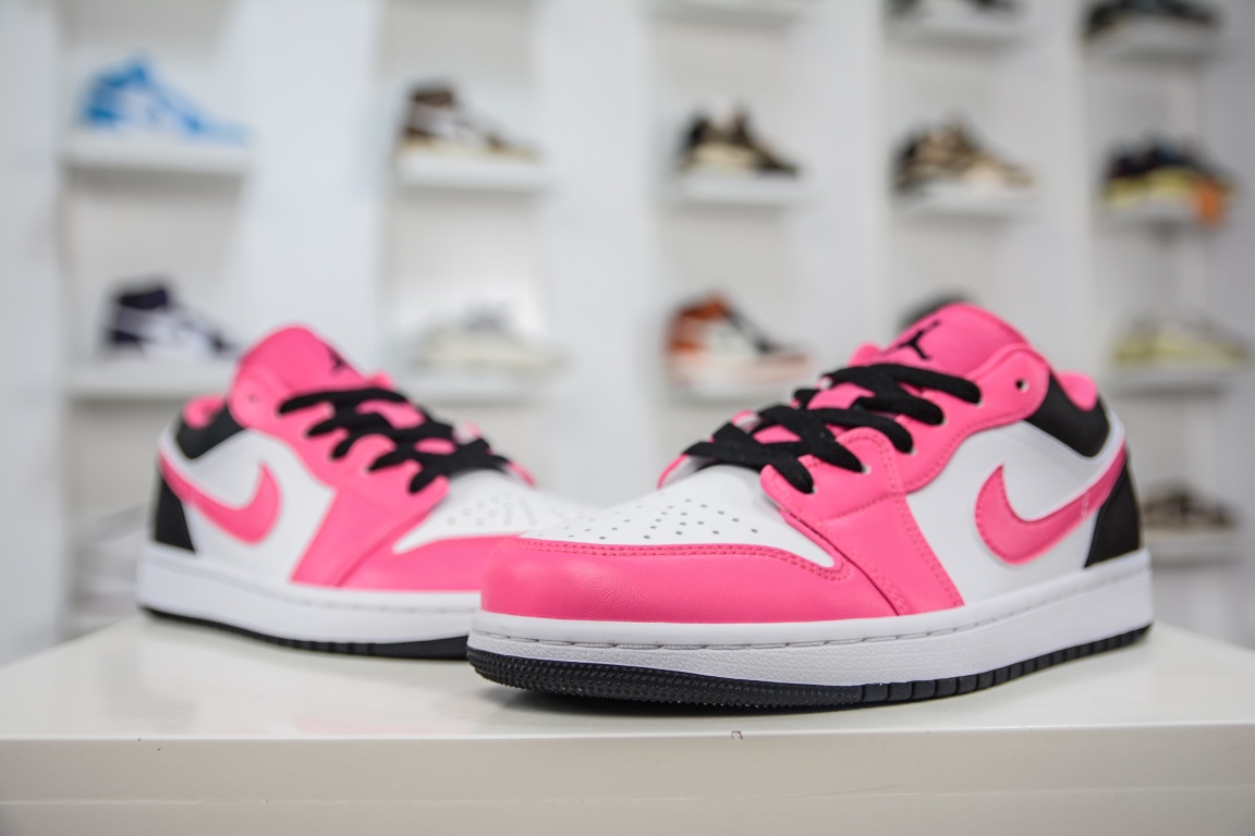 200 原装Air Jordan 1 Low 白粉黑 官方同步新色 DZ5365-601