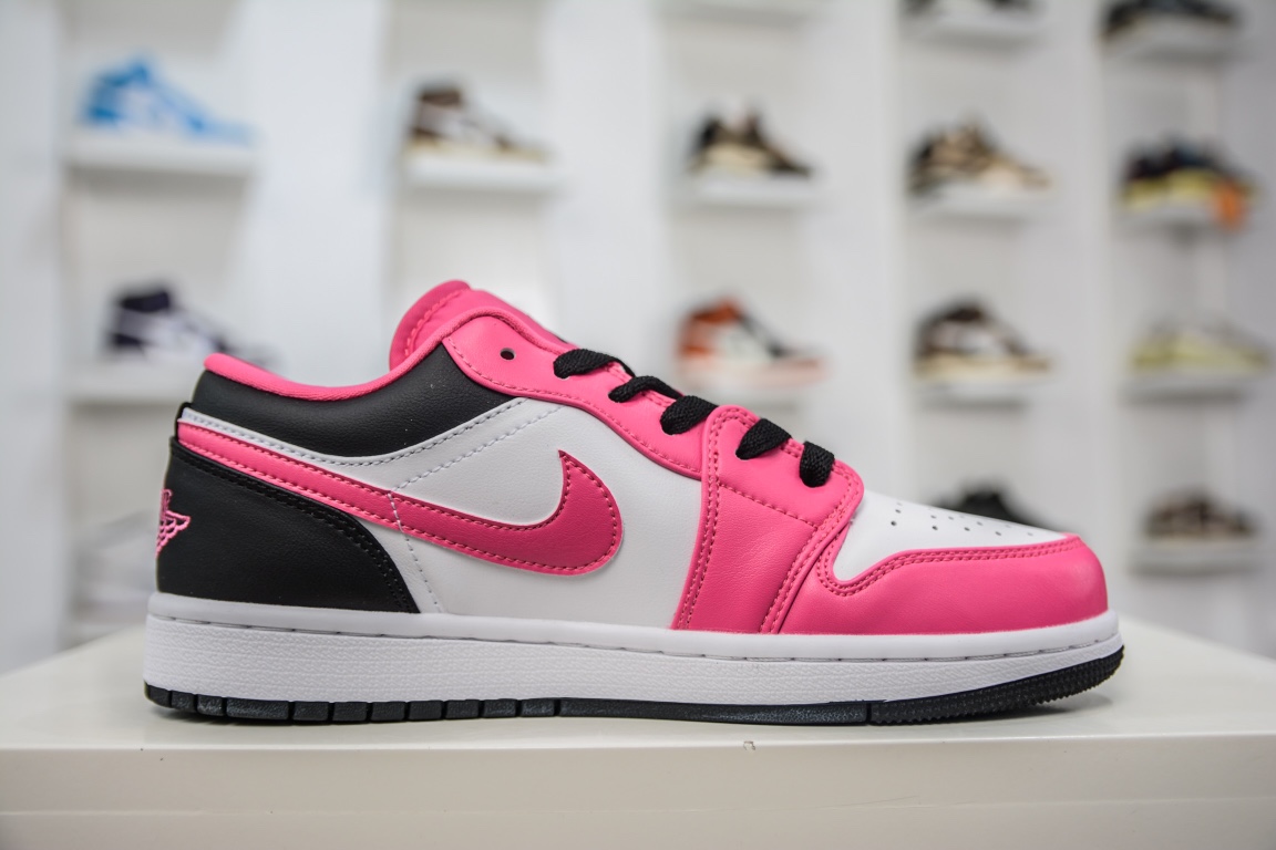 200 原装Air Jordan 1 Low 白粉黑 官方同步新色 DZ5365-601