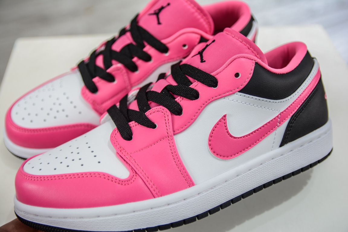 200 原装Air Jordan 1 Low 白粉黑 官方同步新色 DZ5365-601