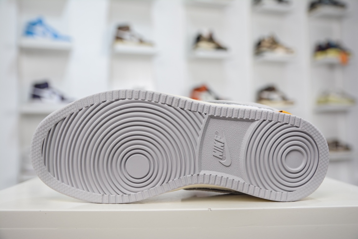220 原装Union LA x Air Jordan 1 KO Low ”white” UN联名帆布浅白可换魔术贴钩子 DO8912-101