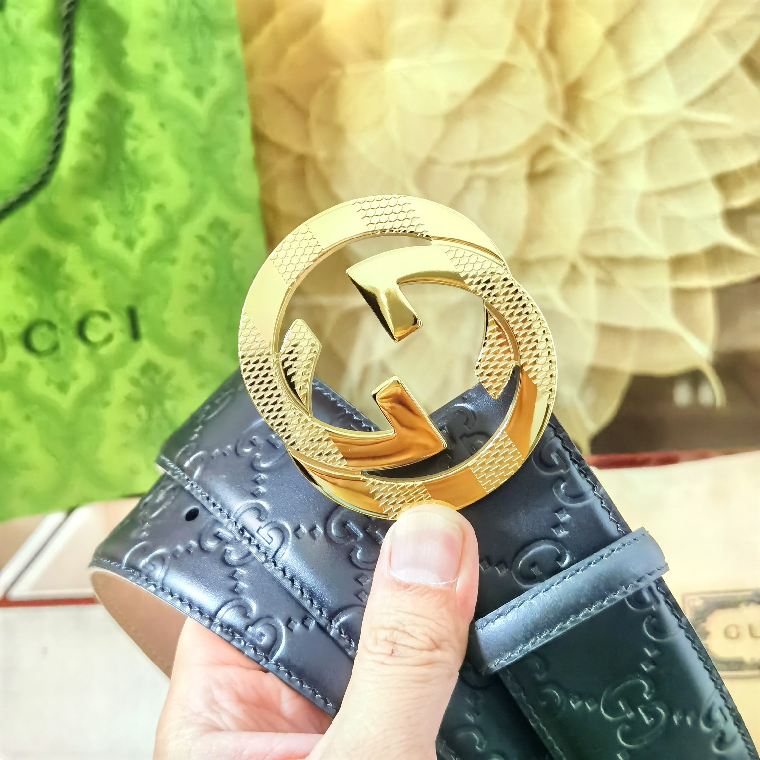  🆕Gucci㊣品质之选 4.0cm 进口头层牛🐂皮  纯钢五金扣头，纯原 渠道货！