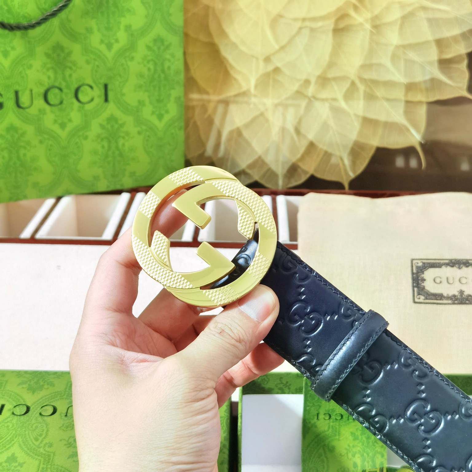  🆕Gucci㊣品质之选 4.0cm 进口头层牛🐂皮  纯钢五金扣头，纯原 渠道货！