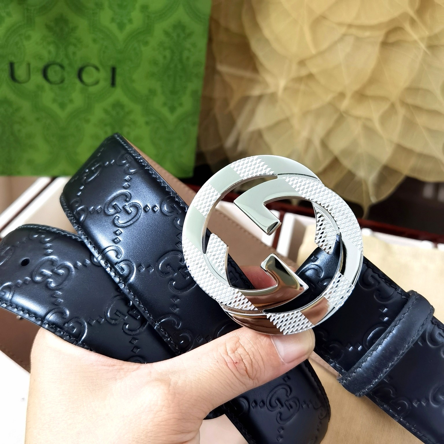  🆕Gucci㊣品质之选 4.0cm 进口头层牛🐂皮  纯钢五金扣头，纯原 渠道货！