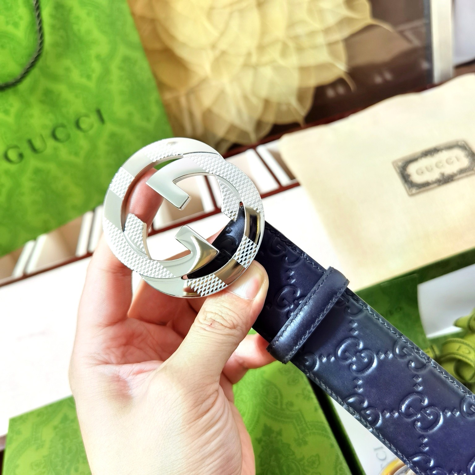  🆕Gucci㊣品质之选 4.0cm 进口头层牛🐂皮  纯钢五金扣头，纯原 渠道货！