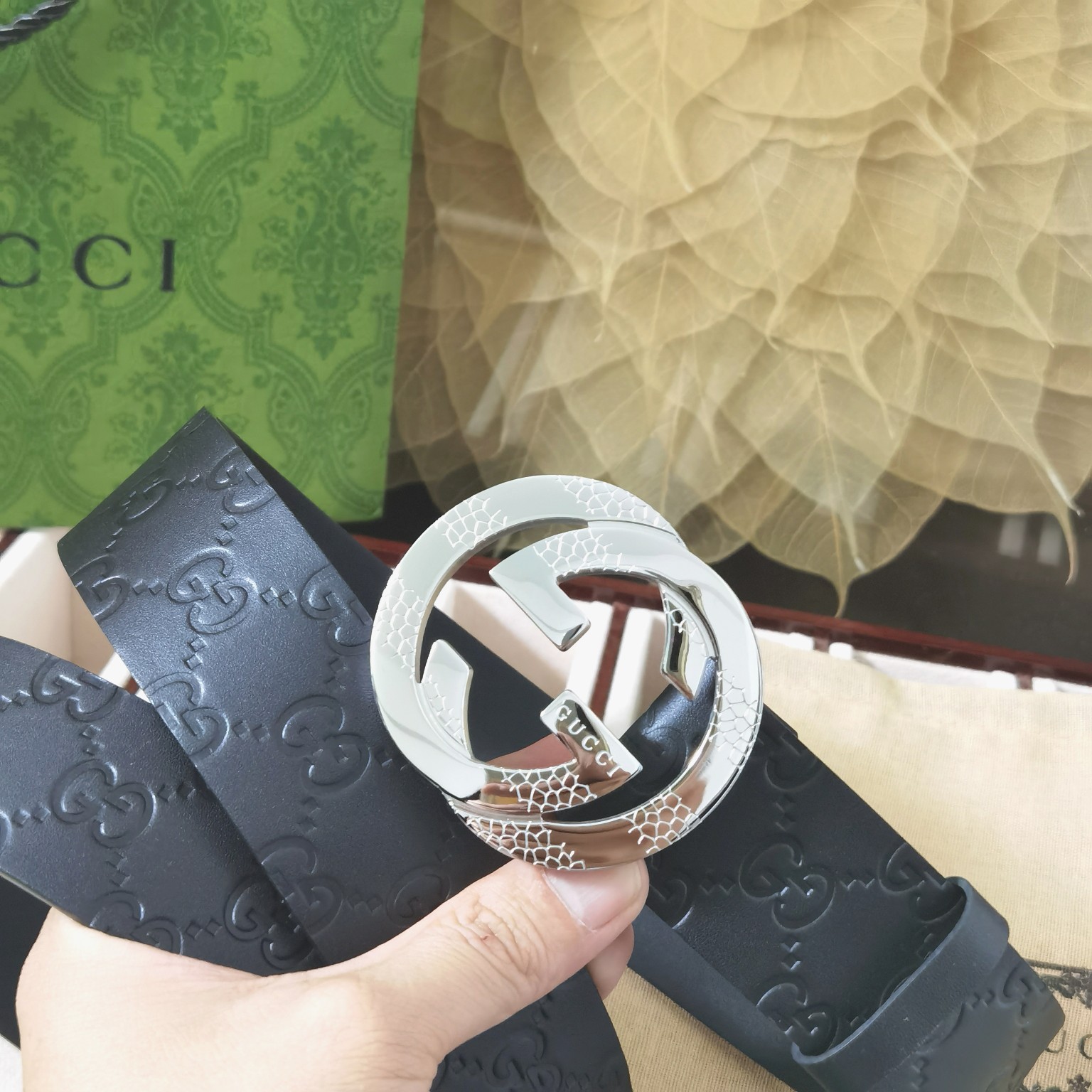  🆕Gucci㊣品质之选 4.0cm 进口头层牛🐂皮  纯钢五金扣头，纯原 渠道货！