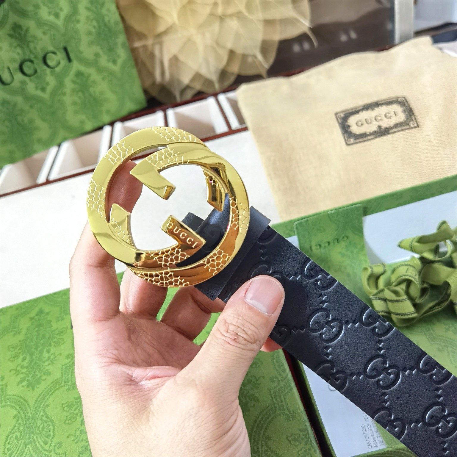  🆕Gucci㊣品质之选 4.0cm 进口头层牛🐂皮  纯钢五金扣头，纯原 渠道货！