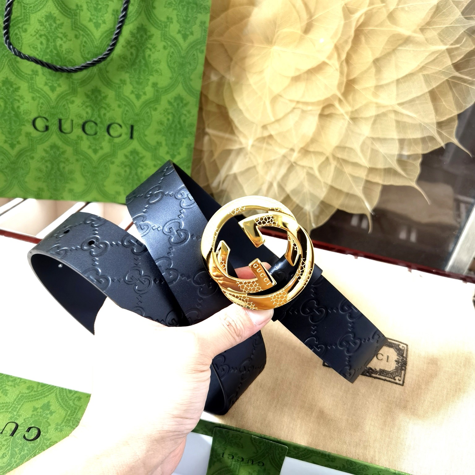  🆕Gucci㊣品质之选 4.0cm 进口头层牛🐂皮  纯钢五金扣头，纯原 渠道货！