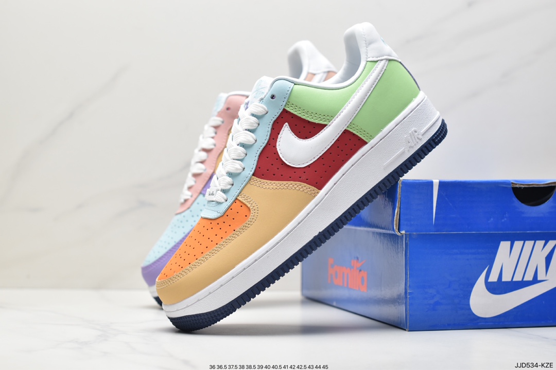 向波多黎各致敬！耐克Nike Air Force 1’07 Low”Puerto Rico”空军一号板鞋“冲孔皮革白蓝”DQ9200-100