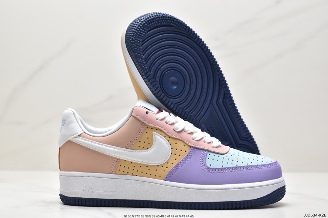 向波多黎各致敬！耐克Nike Air Force 1’07 Low”Puerto Rico”空军一号板鞋“冲孔皮革白蓝”DQ9200-100