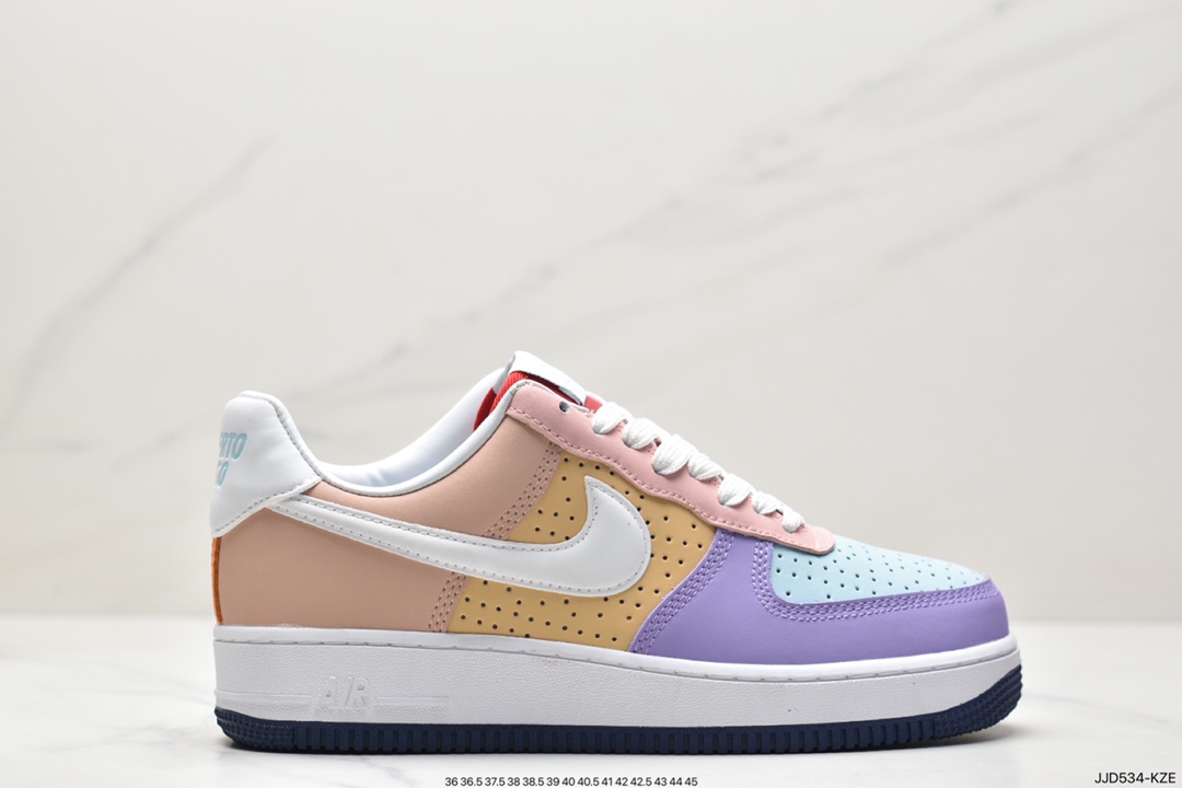 向波多黎各致敬！耐克Nike Air Force 1’07 Low”Puerto Rico”空军一号板鞋“冲孔皮革白蓝”DQ9200-100