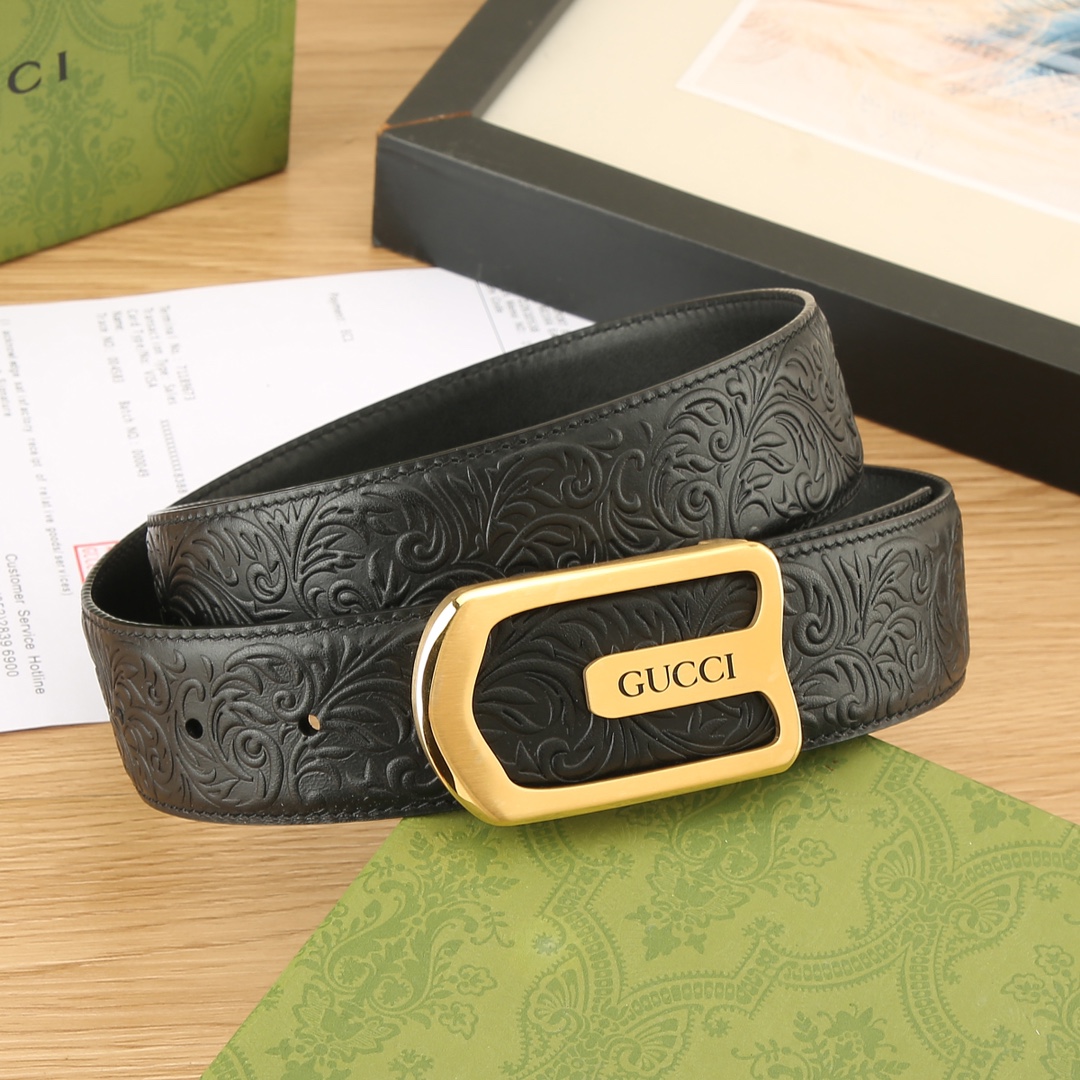 Gucci古奇3.8宽精品不锈钢钢扣