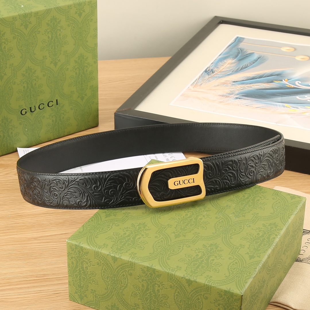 Gucci古奇3.8宽精品不锈钢钢扣