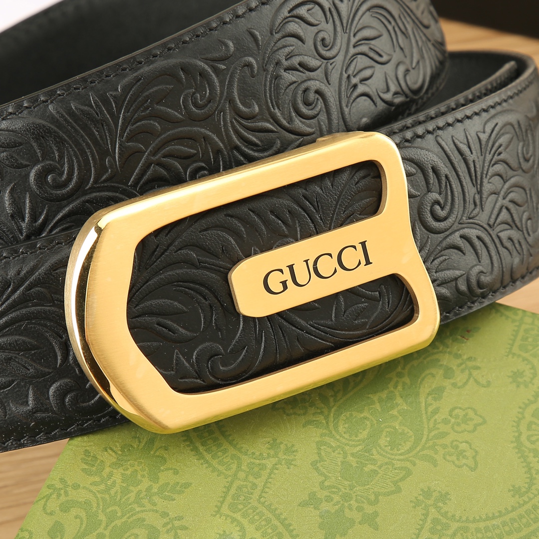 Gucci古奇3.8宽精品不锈钢钢扣