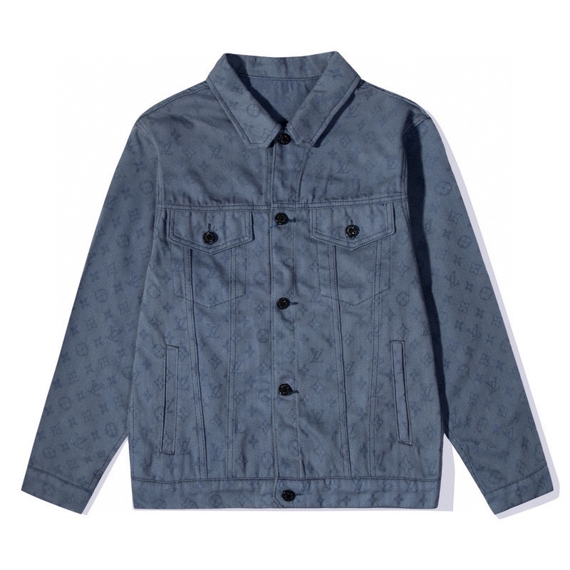 P170 Número de estilo: H179 LOUIS VUITTON & Louis Vuitton LV Chaqueta vaquera en jacquard con estampado oscuro. Los est…