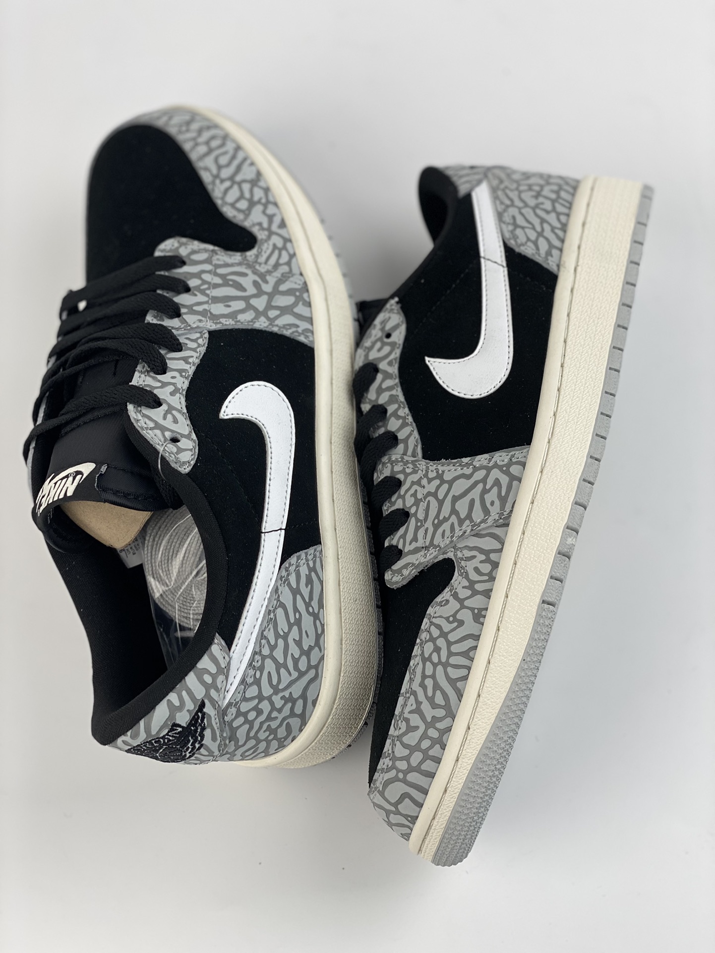 Air Jordan 1 Low OG Black Gray Cracked AJ1 Joe 1 Low Top Casual Shoes CZ0790-001