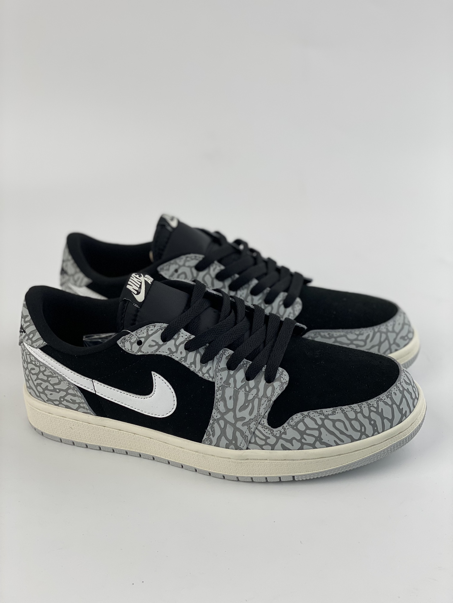 Air Jordan 1 Low OG Black Gray Cracked AJ1 Joe 1 Low Top Casual Shoes CZ0790-001