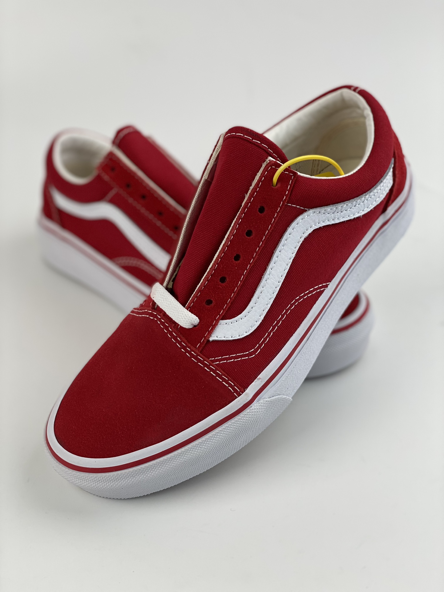 Vans Old Skool Navy lightweight low-top sneakers unisex red couple's