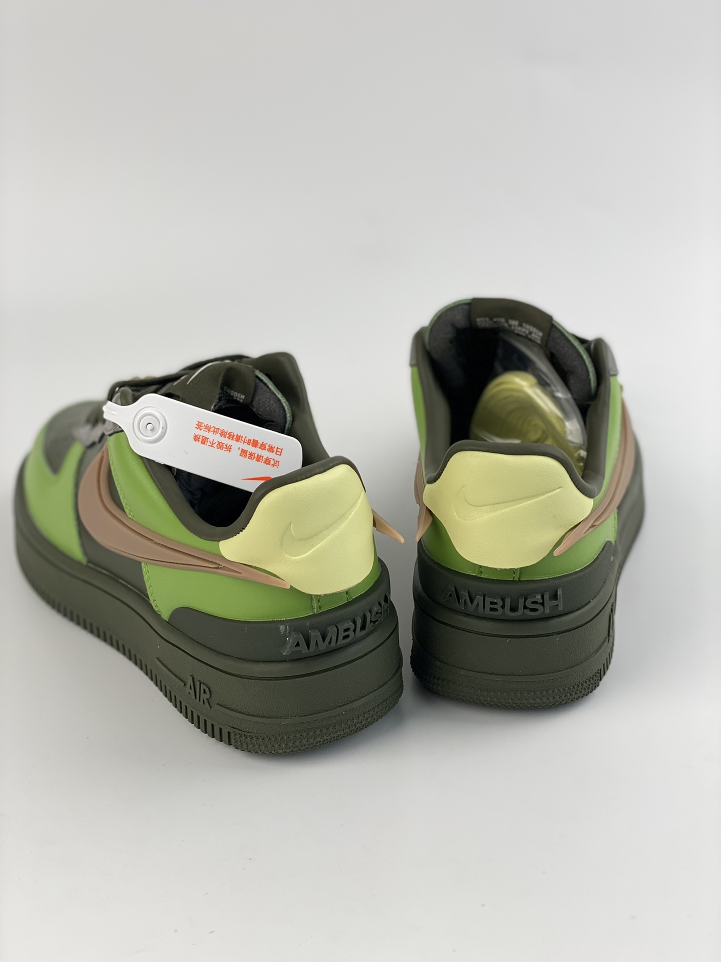 AMBUSH xNike Air Force1 Low is made of leather throughout DV3464-006