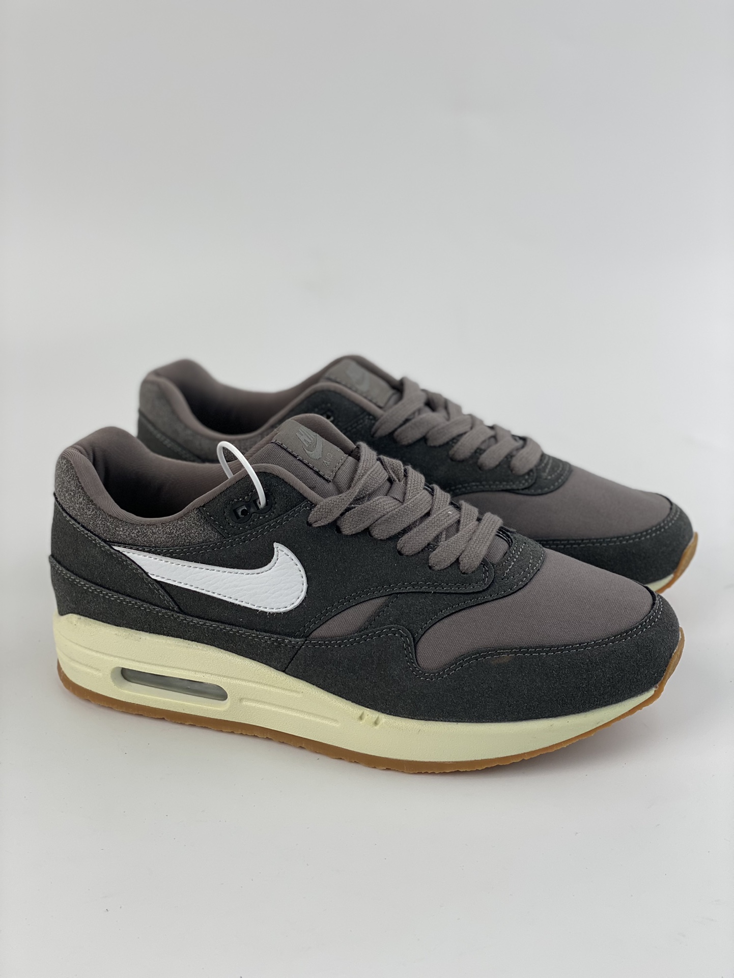 Nike Air Max 1 PRM black, brown and white retro casual running shoes FD5088-001