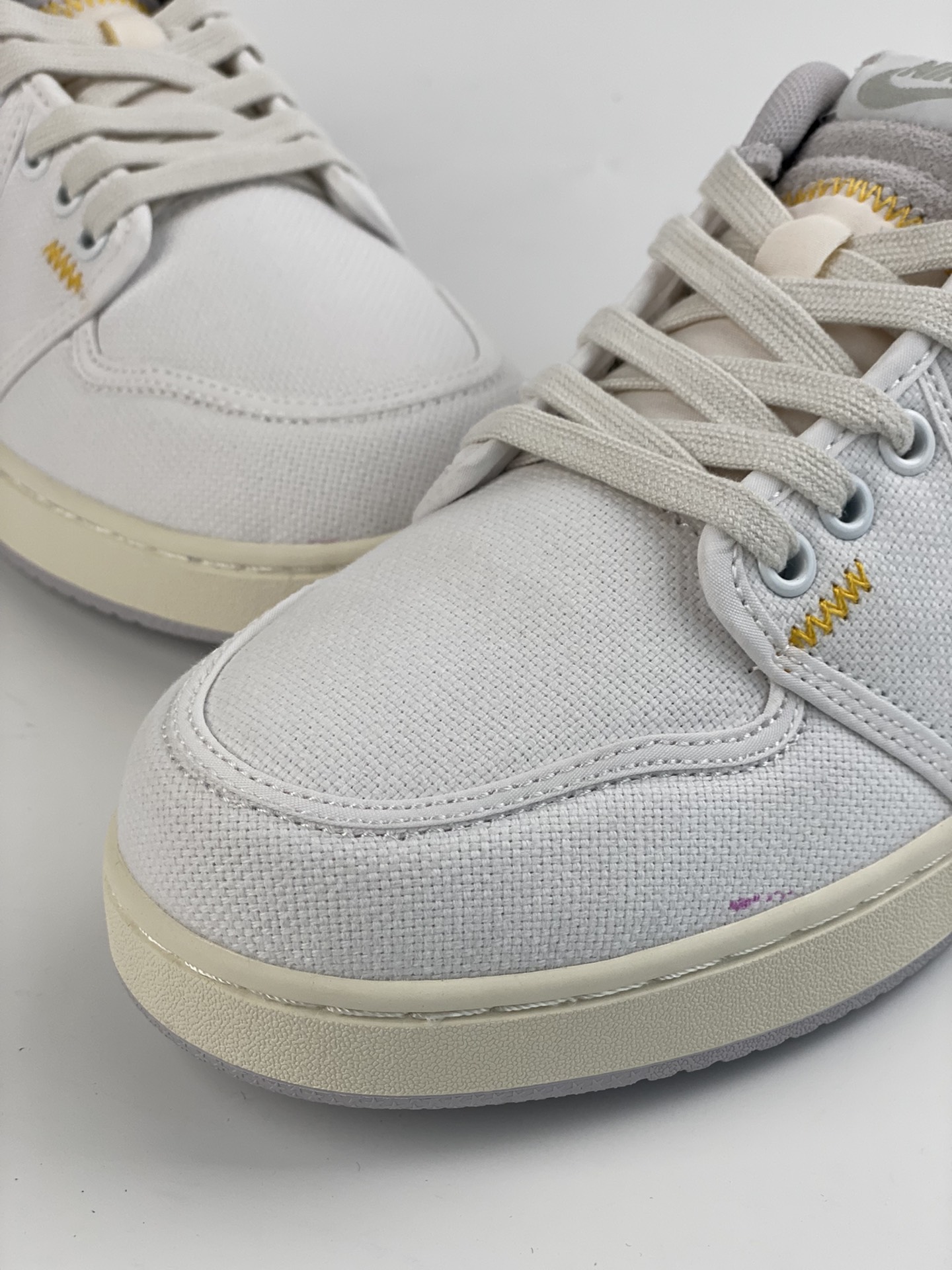 Union LA x Air Jordan 1 KO Low ”white” UN joint canvas light white replaceable Velcro hook DO8912-101