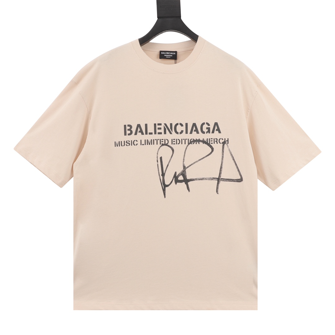 Balenciaga/巴黎世家 VIC限定 RU Paul签名短袖