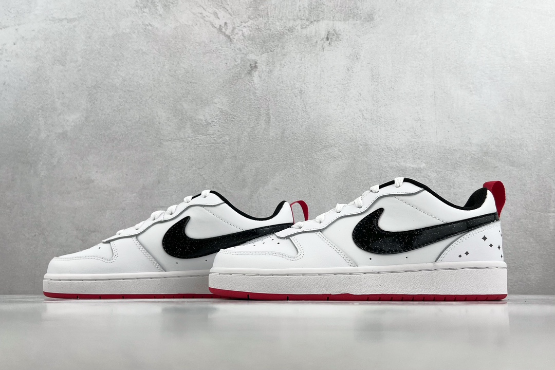 140 全新渠道特供 Nike Court Borough Low 2 SE GS白红色 DM0110-100