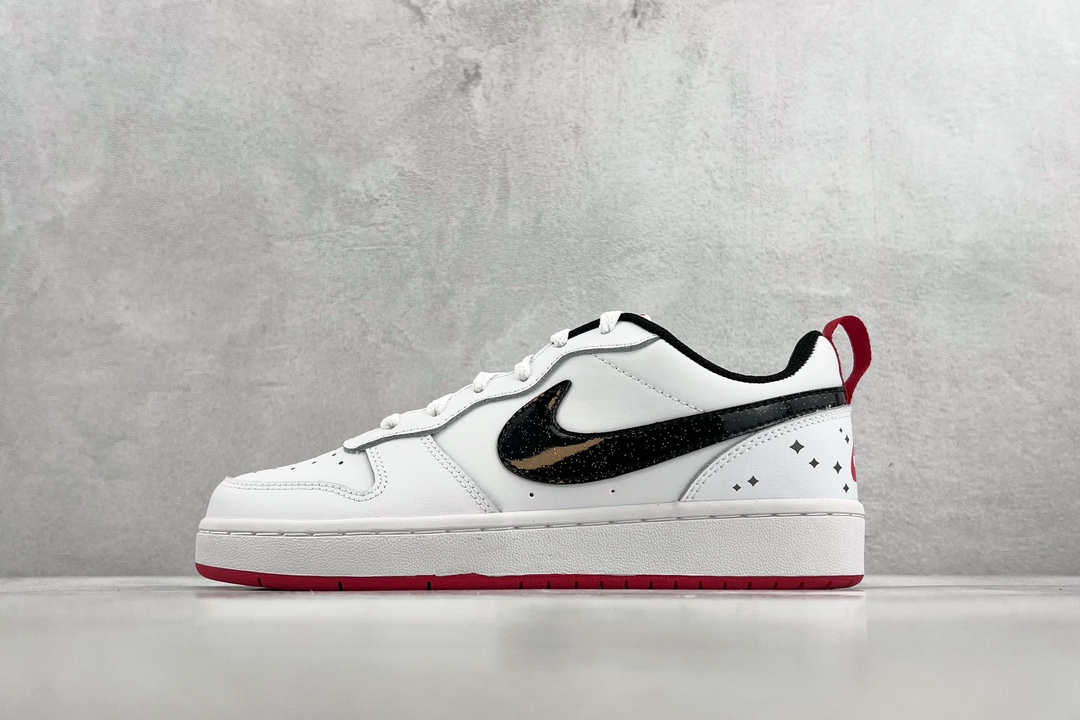 140 全新渠道特供 Nike Court Borough Low 2 SE GS白红色 DM0110-100