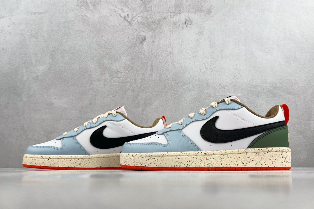 140 全新渠道特供 Nike Court Borough Low 2 GS 白蓝 DX6052-101