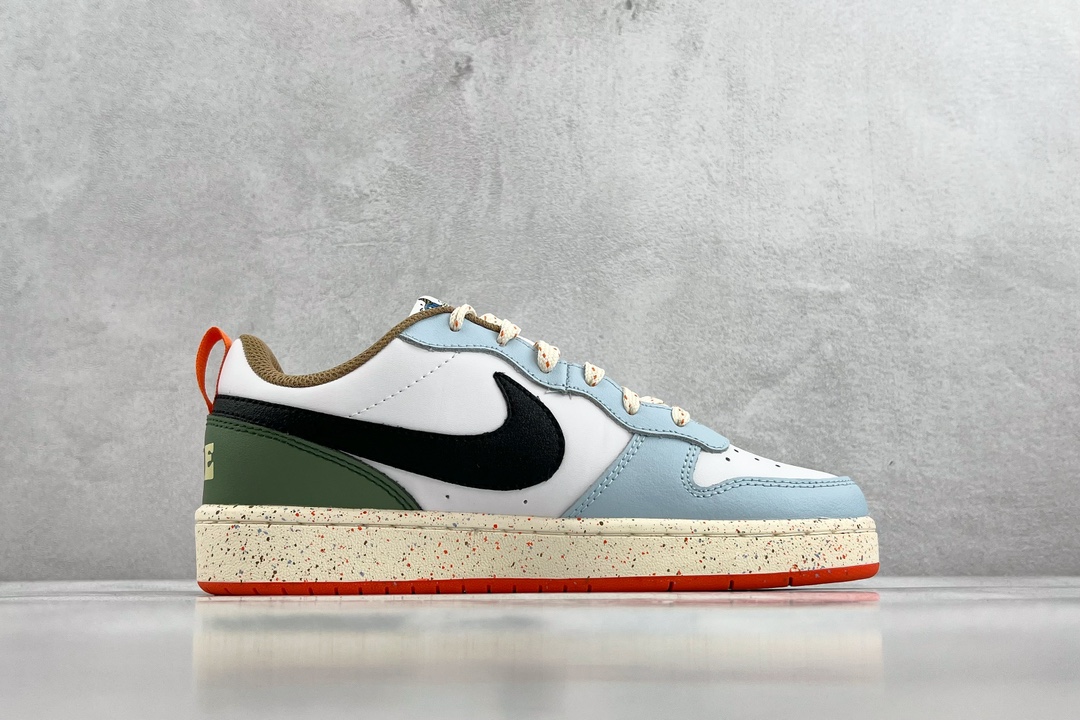 140 全新渠道特供 Nike Court Borough Low 2 GS 白蓝 DX6052-101