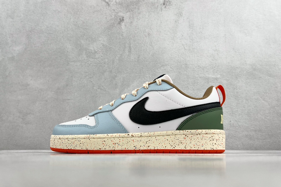 140 全新渠道特供 Nike Court Borough Low 2 GS 白蓝 DX6052-101