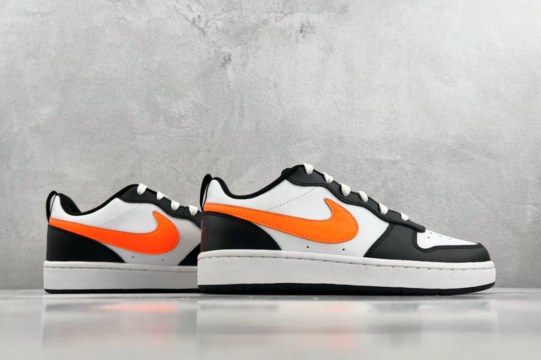 New channel exclusive Nike Court Borough Low 2 GS black, white and orange BQ5448-115