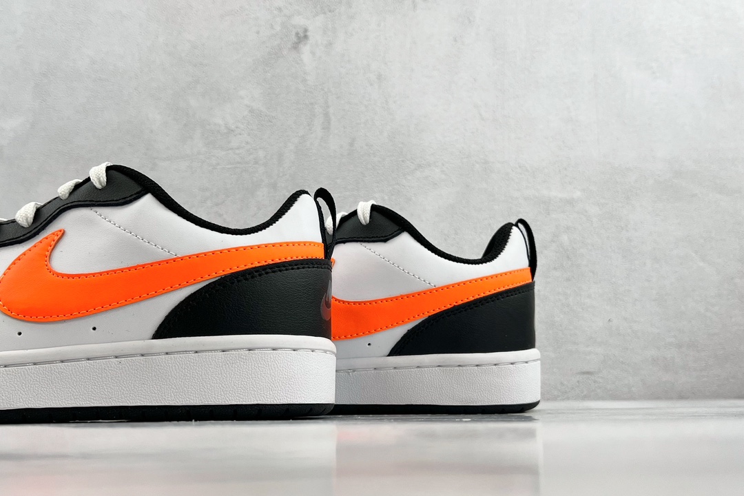 New channel exclusive Nike Court Borough Low 2 GS black, white and orange BQ5448-115