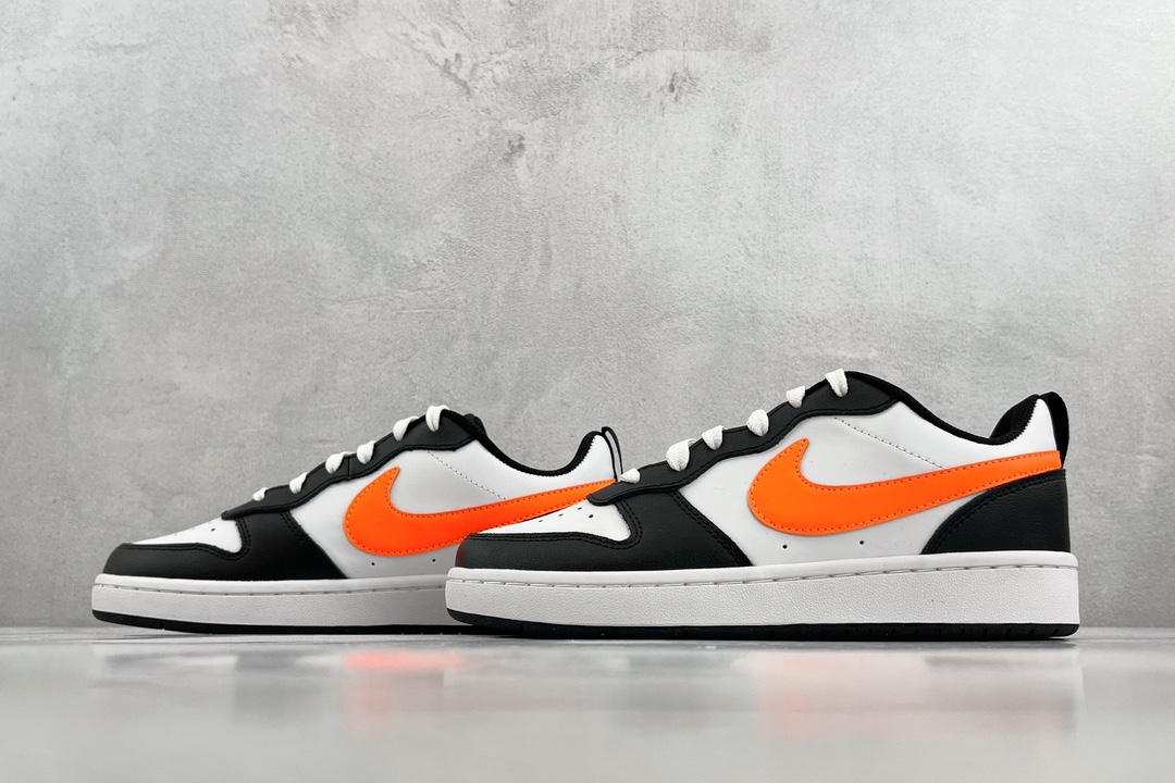 New channel exclusive Nike Court Borough Low 2 GS black, white and orange BQ5448-115