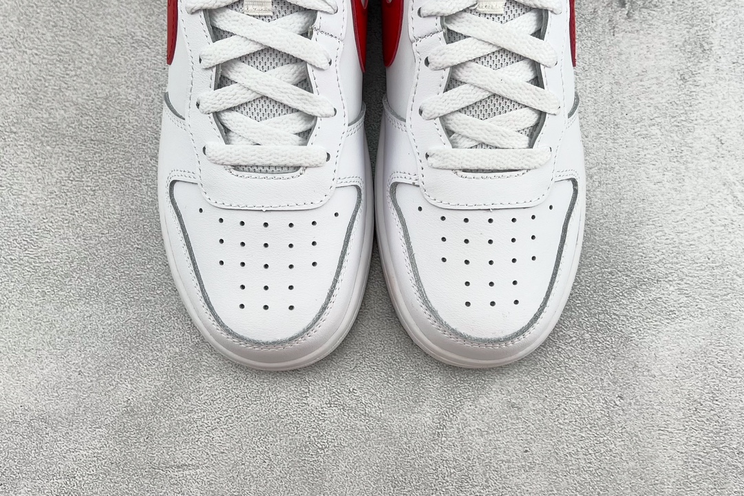 140 全新渠道特供 Nike Court Borough Low 2 GS 白黑红 BQ5448-110