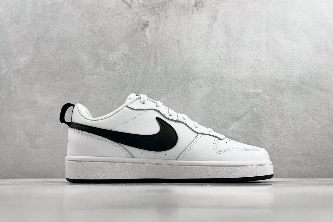 140 全新渠道特供 Nike Court Borough low 2 黑白 BQ5448-104