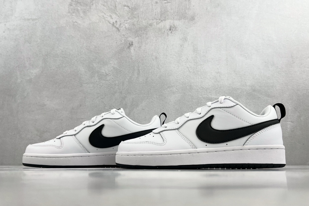 140 全新渠道特供 Nike Court Borough low 2 黑白 BQ5448-104